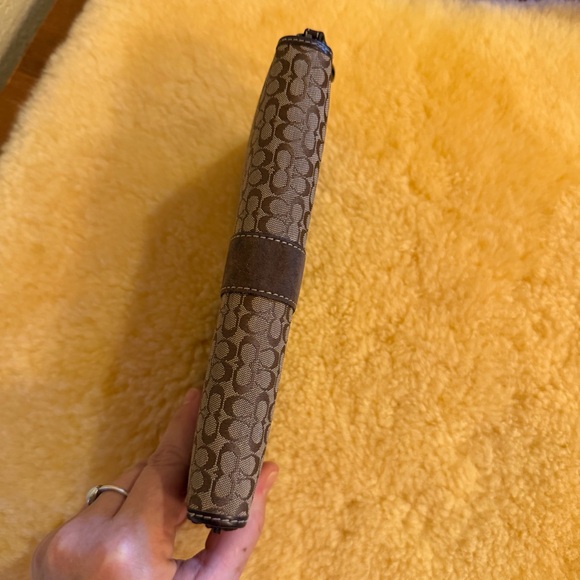 Coach Brown Signature Monogram Zip Wallet - Vintage - Picture 3 of 6